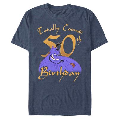 Disney - Aladin - Genie Birthday 50 - Homme T-shirt - Bleu marine chiné - Devant