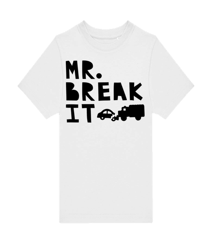 Náhľad: Mr Break It - Pánske tričko B&C - Biela - Predné