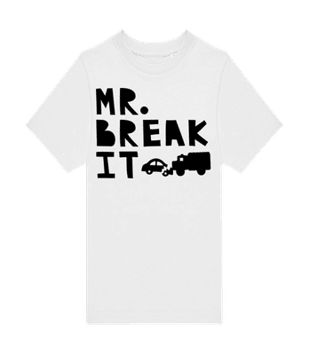 Mr Break It - Pánske tričko B&C - Biela - Predné