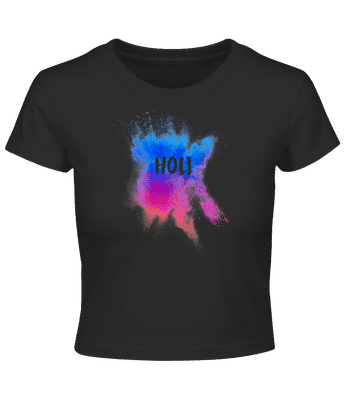 Holi Color Bomb - Crop top - Noir - Devant