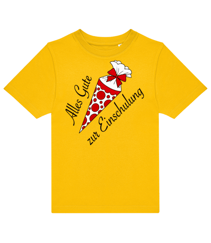 Vorschau: Alles Gute Zur Einschulung - Kinder T-Shirt B&C - Gelb - Vorne