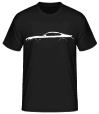 'Ford Mustang GT 2018' Silhouette - T-shirt standard Homme - Noir - Devant