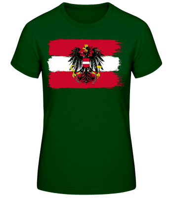 Country Flag Austria - Women's Basic T-Shirt - Bottle green - Front
