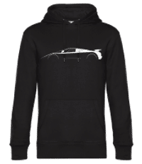 'Bugatti EB110 SS' Silhouette - Sudadera estándar para hombre - Negro - delante
