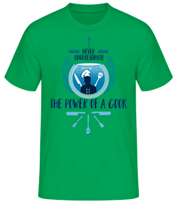 The Power Of A Cook - Camiseta para hombre B&C - Verde irlandés - delante