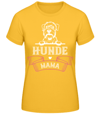 Hunde Mama - Frauen Basic T-Shirt - Goldgelb - Vorne
