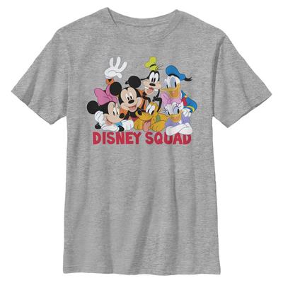 Disney Classics - Mickey Mouse - Skupina Disney Squad - Dětské Tričko - Melírově šedá - Napřed