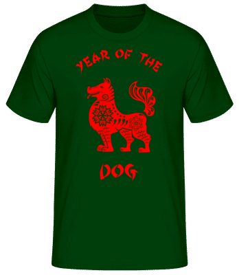 Chinese Zodiac Year Of The Dog - Pánské basic tričko - Bottle green - Napřed