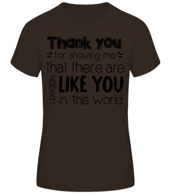 Thank You For Being - T-shirt standard Femme - Marron - Devant
