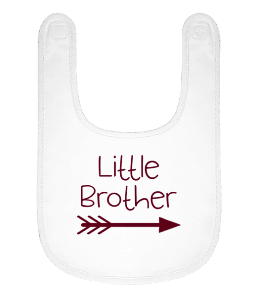 Aperçu: Little Brother - Bavoir Bébé bio - Blanc - Devant