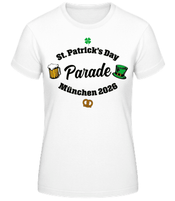 St. Patrick’s Day Parade München 2025 - Frauen Basic T-Shirt - Weiß - Vorne