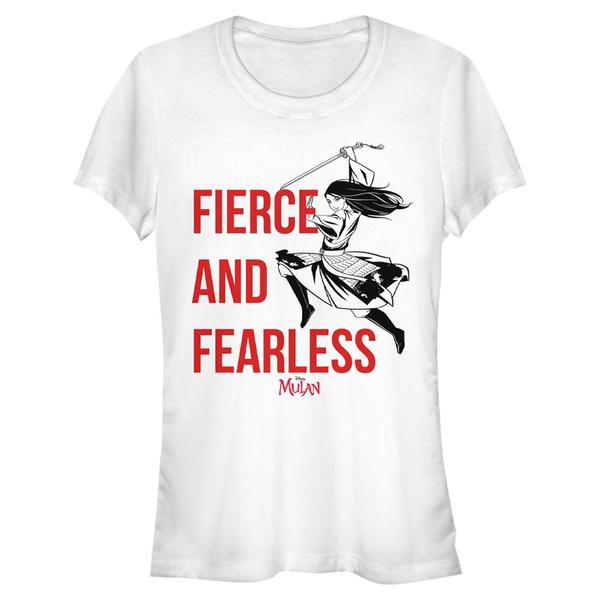 Aperçu: Disney - Mulan - Mulan Fierce and Fearless - Femme T-shirt - Blanc - Devant