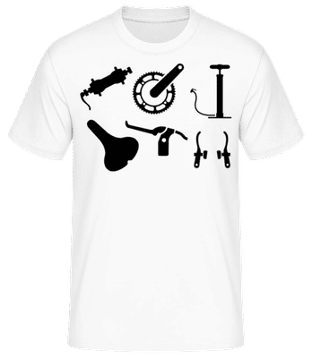 Elements De Vélo - T-shirt standard Homme - Blanc - Devant