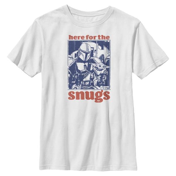 Aperçu: Star Wars - The Mandalorian - Mandalorian & the Child The Snugs - Enfant T-shirt - Blanc - Devant