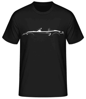 'Porsche 718 Boxster 982' Silhouette - Pánské basic tričko - Černá - Napřed