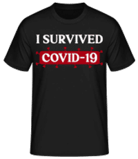 I Survived Covid 19 - Pánske basic tričko - Čierna - Predné