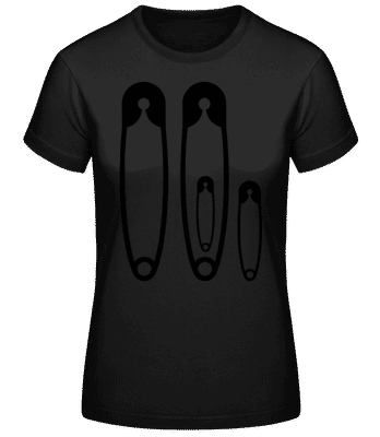 Family Safety Pins - Women's Basic T-Shirt - Black - Front