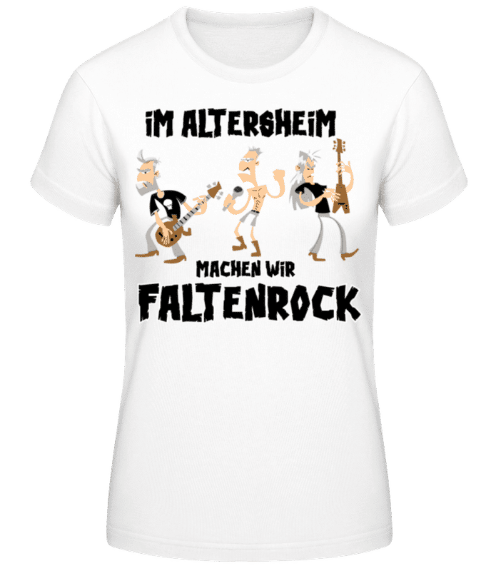 Vorschau: Faltenrock Im Altersheim - Frauen T-Shirt B&C - Weiß - Vorne