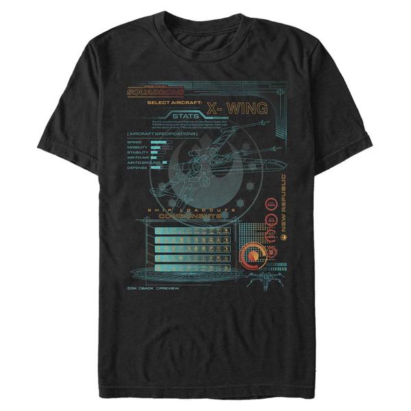Vorschau: Star Wars - Squadrons - X-Wing Game Components - Männer T-Shirt - Schwarz - Vorne