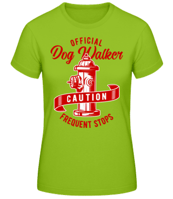 Official Dog Walker - Women's B&C T-Shirt - Lime - Front