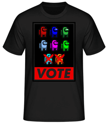 Vote Among Us - Men's Basic T-Shirt - Black - Front