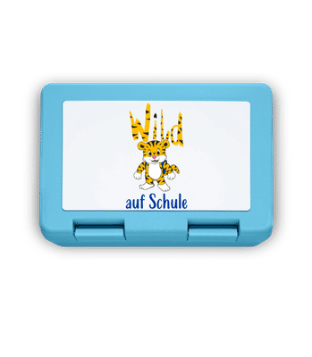 Wild Auf Schule - Brotdose - Hellblau - Vorne