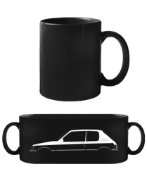 'Peugeot 205 GTI' Silhouette · Black Mug