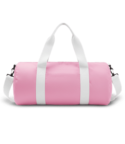 BagBase Retro Sports Bag - Pink / White - Back