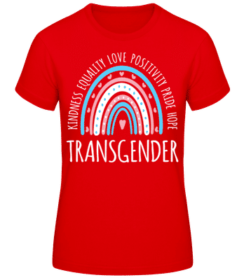 LGBTQ Transgender - Women's Basic T-Shirt - Red - Front