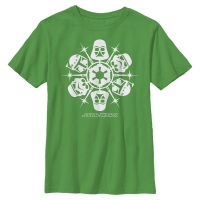 Star Wars - Skupina Dark Side Flakes - Weihnachten - Kinder T-Shirt - Irischgrün - Vorne