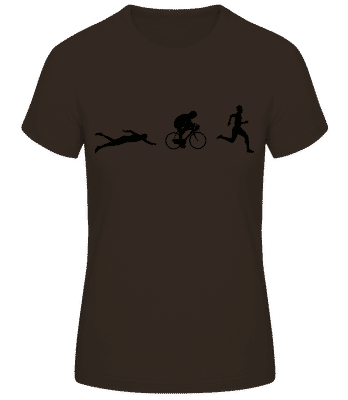 Triatlon - Dámské basic tričko - Hnědá - Napřed