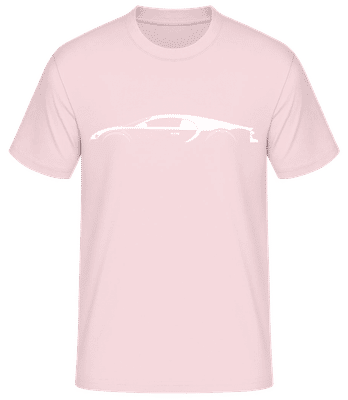 'Bugatti Chiron Super Sport' Silhouette - T-shirt standard Homme - Rose - Devant