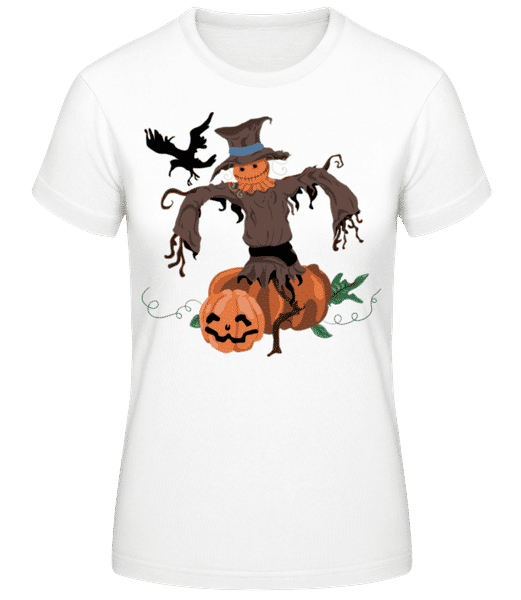 Aperçu: Citrouille Et Épouventail - T-shirt standard Femme - Blanc - Devant