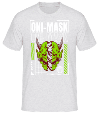 Oni Mask - Men's Basic T-Shirt - Heather grey - Front