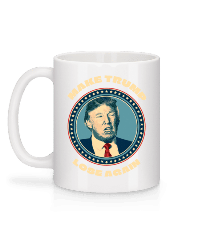 Náhled: Make Trump Lose Again - Keramický hrnek - Bílá - Vzadu