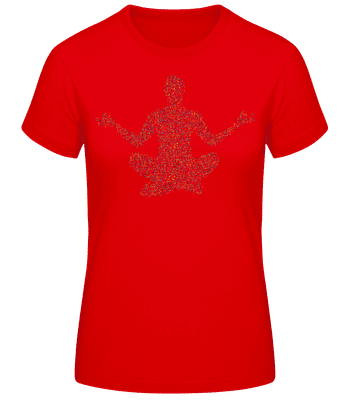 Geometrisch Yoga - Frauen Basic T-Shirt - Rot - Vorne