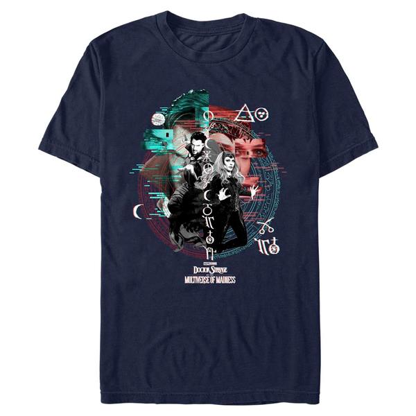 Marvel - Doctor Strange - Docteur Strange & Scarlet Witch Magic Glitch - Homme T-shirt - Bleu marine - Devant