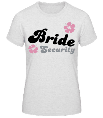 Bride Security Hibiscus - Dámske basic tričko - Melírovo šedá - Predné