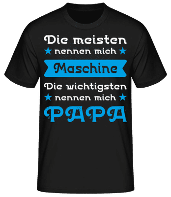 Die Wichtigsten Nennen Mich Papa 5 - Männer Basic T-Shirt - Schwarz - Vorne