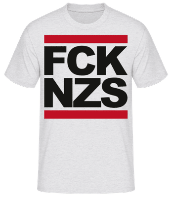 FCK NZS - T-shirt homme B&C - Gris chiné - Devant