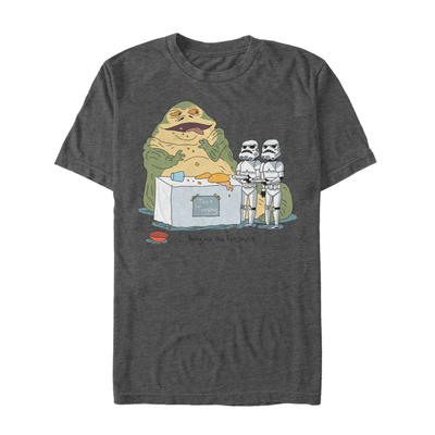 Star Wars - Jabba the Hutt Bring Me The Hot Sauce - Homme T-shirt - Anthracite chiné - Devant
