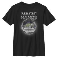 Star Wars - The Mandalorian - The Child Magic Chrome - Niños Camiseta - Negro - delante