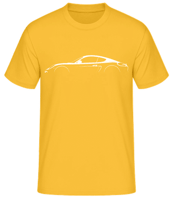 'Porsche Cayman 981' Silhouette  - Men's Basic T-Shirt - Golden yellow - Front