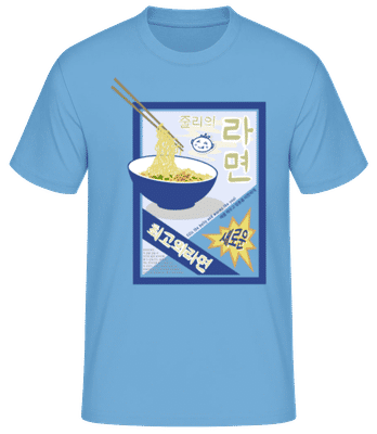 Ramen Noodles - Pánske basic tričko - Svetlo modrá - Predné