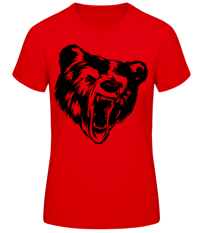 Preview: Wild Bear Icon - Women's Basic T-Shirt - Red - Front