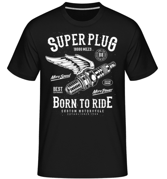 Aperçu: Super Plug -  T-Shirt Shirtinator homme - Noir - Devant