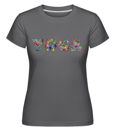 Yoga Fleurs -  T-shirt Shirtinator femme - Anthracite - Devant