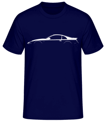 'Nissan 300ZX (Z32)' Silhouette - Pánské basic tričko - Namořnická modrá - Napřed