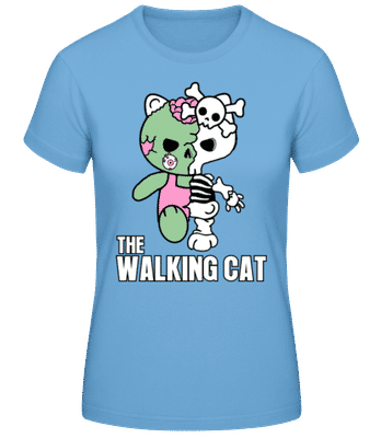 The Walking Cat - Women's Basic T-Shirt - Light blue - Front