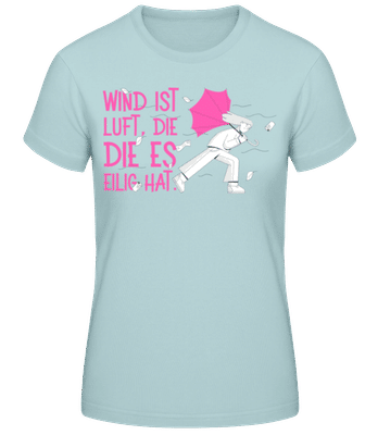 Was Ist Wind? - Frauen T-Shirt B&C - Mintgrün - Vorne